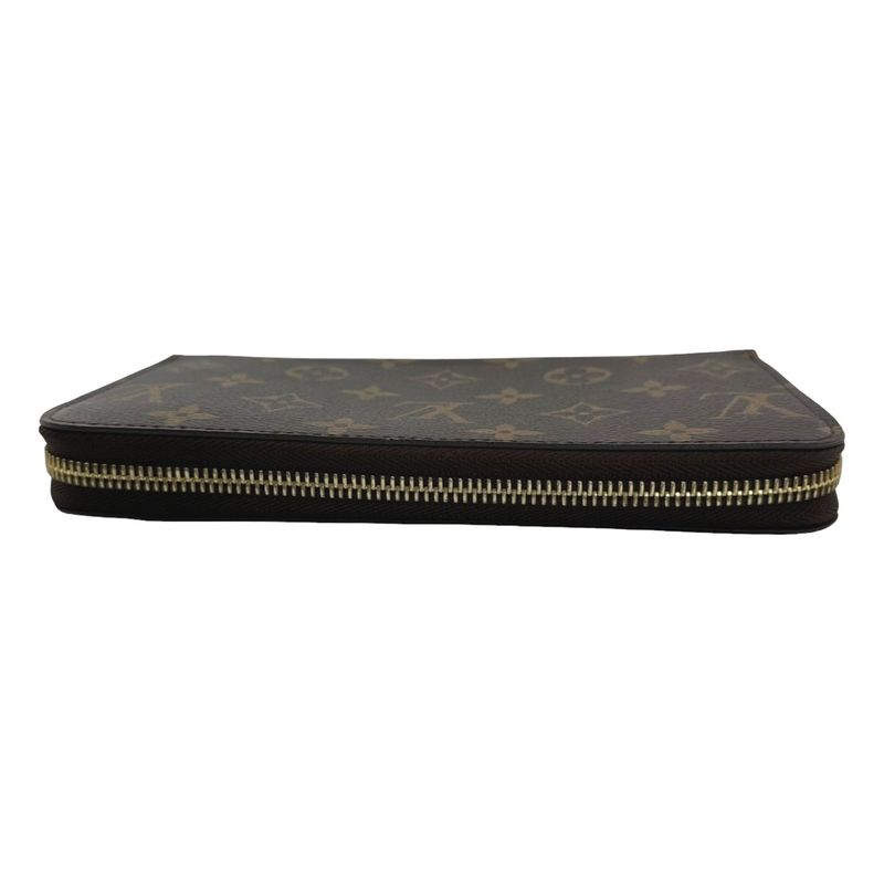 Louis Vuitton M41895 Monogram Round Zipper Fuchsia Long Wallet Louis Vuitton