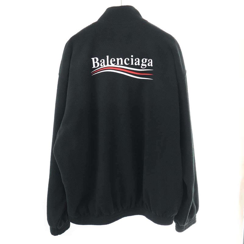 Balenciaga 23aw Oversize D Logo Embroidered Fleece Jacket Campaign Logo Fleece