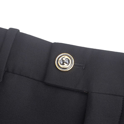 Gucci Pants Size 40 Cropped Flared Pants Center Press GG Button Made In Italy