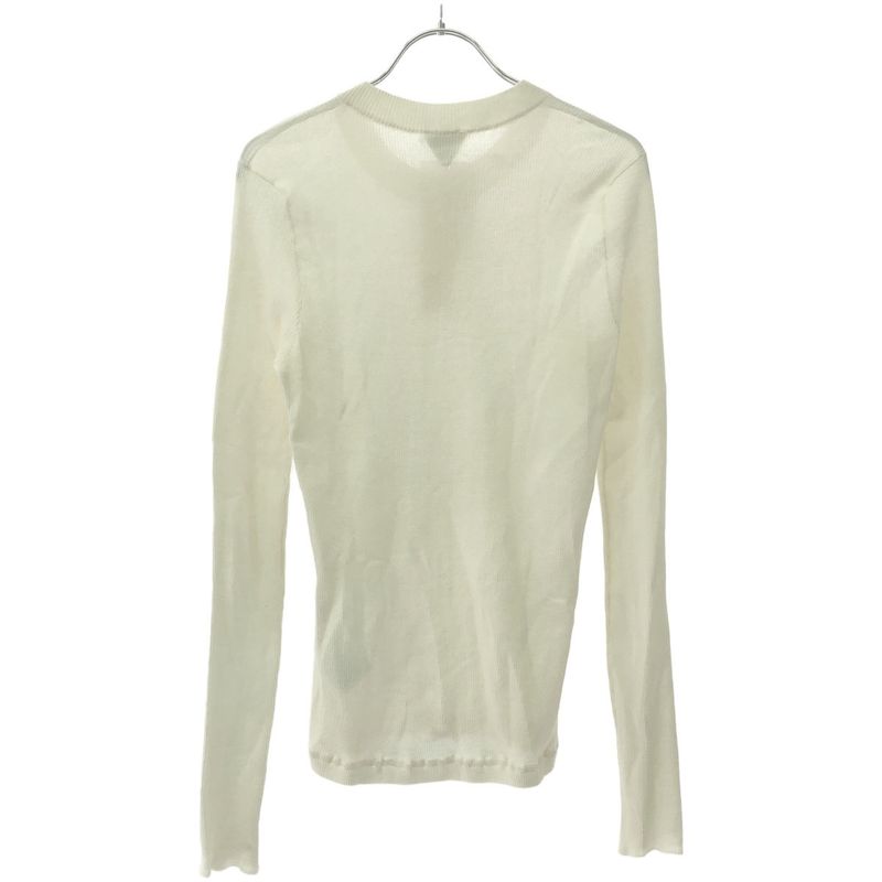 Bottega Veneta Henry Neck Cotton Sheer Knit Top 743424 V2r70 White M