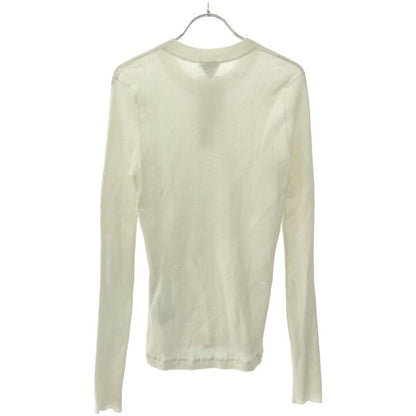 Bottega Veneta Henry Neck Cotton Sheer Knit Top 743424 V2r70 White M