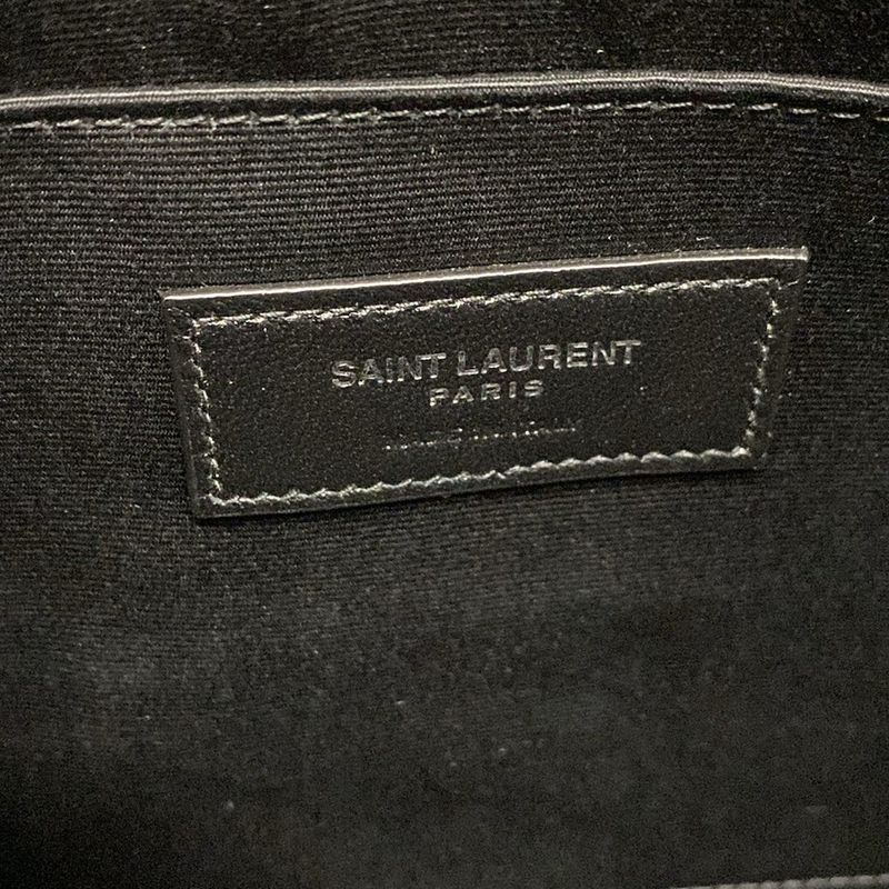 Saint Laurent Paris Clutch Bag Pouch Rive Gauche 581369 Dark Gray And Black