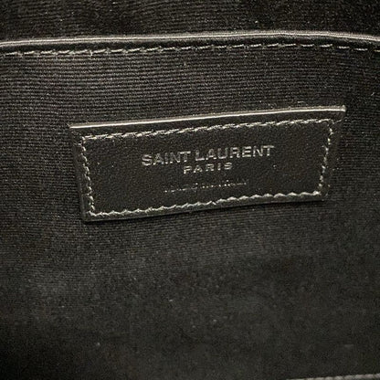 Saint Laurent Paris Clutch Bag Pouch Rive Gauche 581369 Dark Gray And Black
