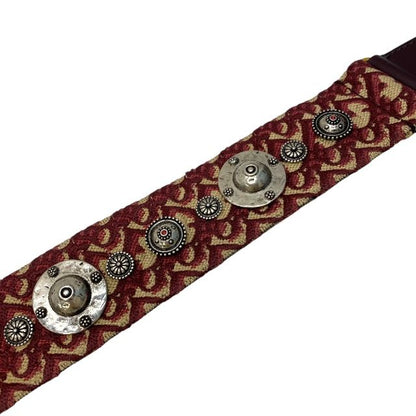 Dior S8520ctzq Medallion Oblique Shoulder Strap Bag Strap Canvas Bordeaux Beige