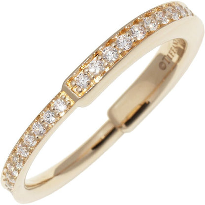 Tiffany & Co Ring 18K Yellow Gold Diamond 038ct Lock Ring Full Diamond