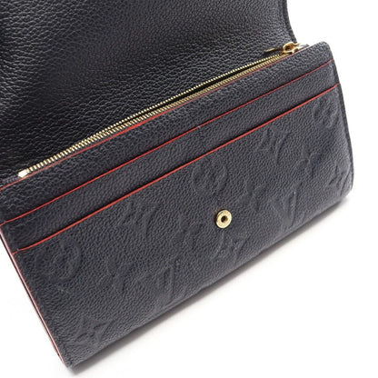 Louis Vuitton Bifold Wallet Portefeuille Sarah Marie Nuit Leather — view 10