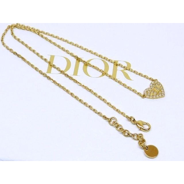 Dior List Necklace Clair D Lune Metal & crystal Logo Gold — view 2