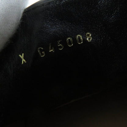 CHANEL 23A G45008 Shiny Calfskin Leather Loafer With Coco Mark Black 38.5 With