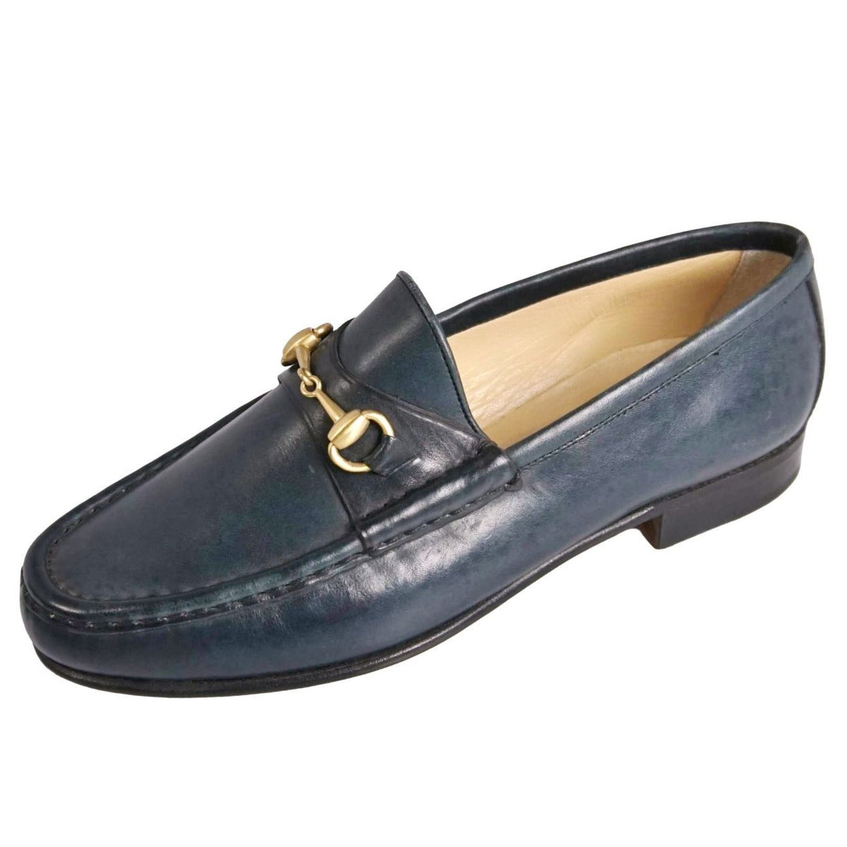 Gucci Vintage Loafers Moccasins Horsebits Leather