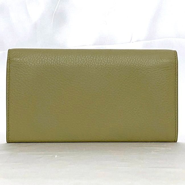 Bottega Veneta Long Fold Wallet Ec21351 Beige Khaki