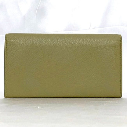 Bottega Veneta Long Fold Wallet Ec21351 Beige Khaki