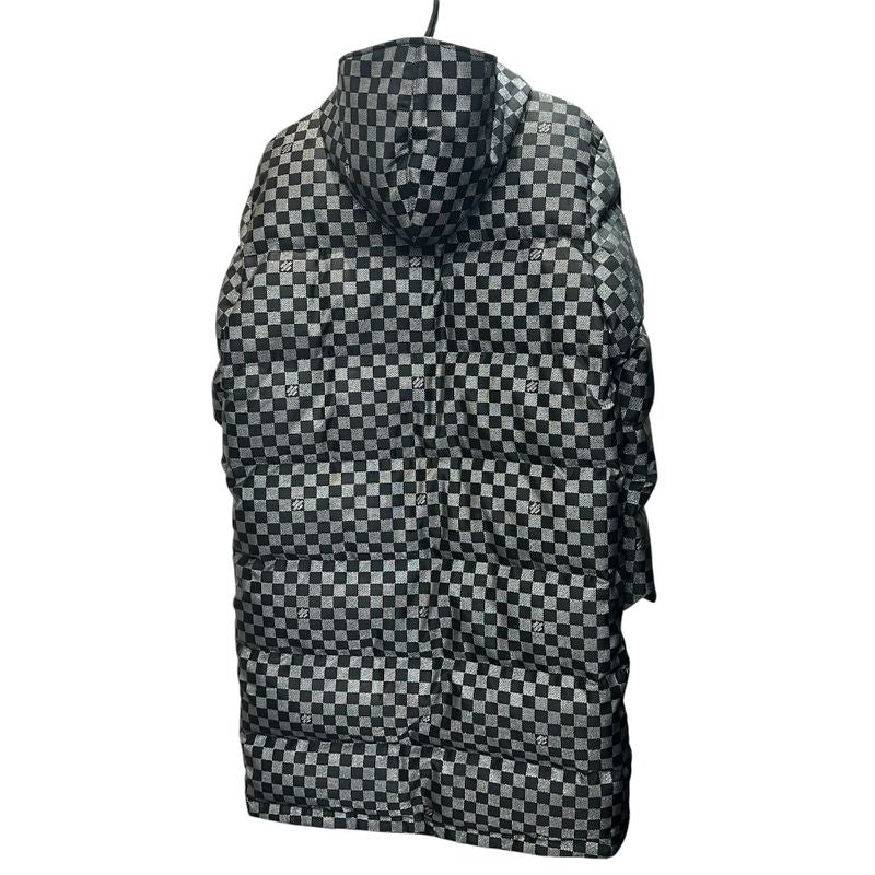 Louis Vuitton Down Coat Damier 1a5ibt Polyester Silver