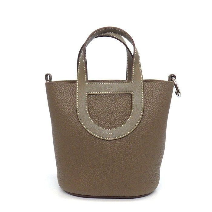 Hermes Handbag in the Loop 18 Etoupe Taurillon Clemence Swift