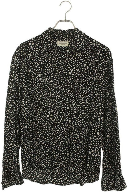 Saint Laurent Paris 20SS 520149 Y1a78 Total Rayon Splatter Long Sleeve Shirt