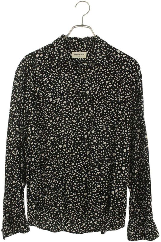 Saint Laurent Paris 20SS 520149 Y1a78 Total Rayon Splatter Long Sleeve Shirt