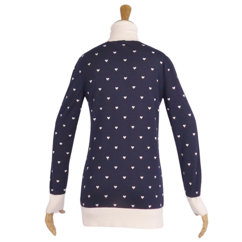 Hermes Knit Sweater High Neck All-over Cashmere Cot