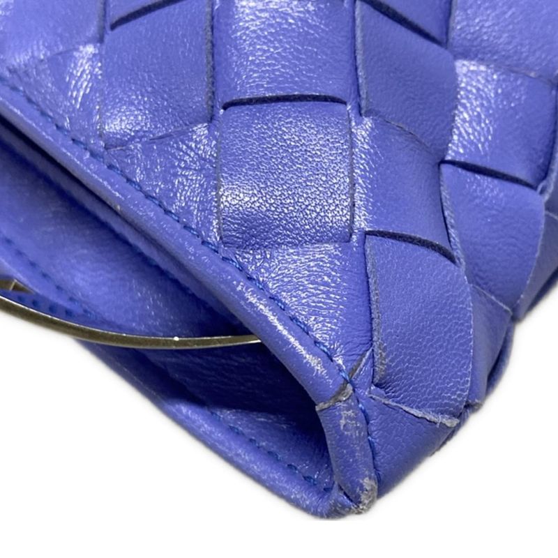 Bottega Veneta Handbag The Twist/maxi Intrecciato Blue Leather