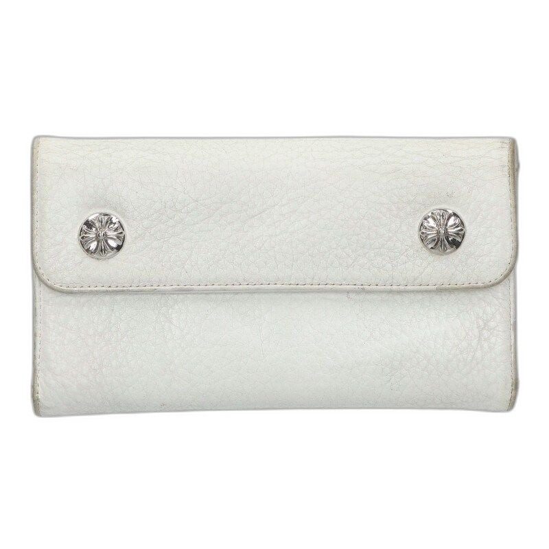 Chrome Hearts Wave Cross Ball Button Leather Wallet