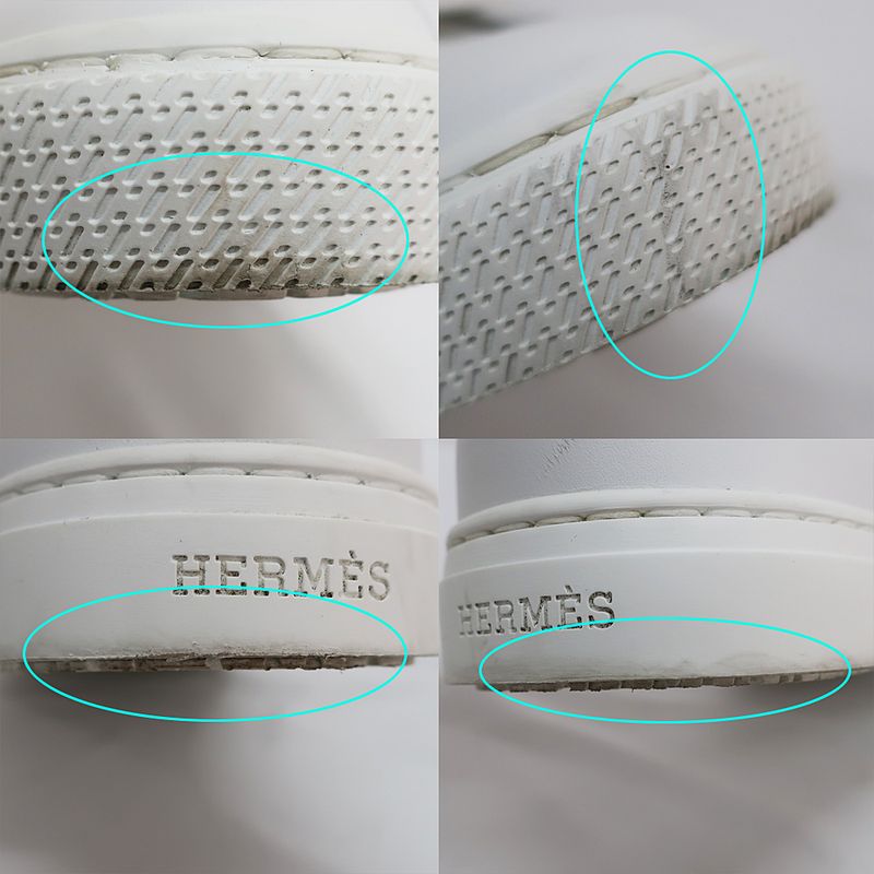 Hermes Sneakers - High Cut Daydream Kelly White Size 35.5 23cm