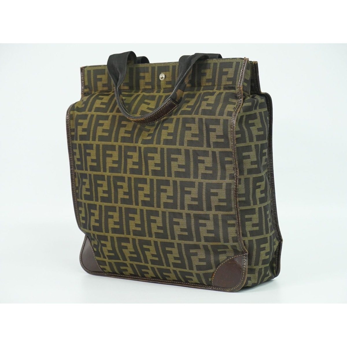 Fendi Zucca Tote Canvas Brown — view 2
