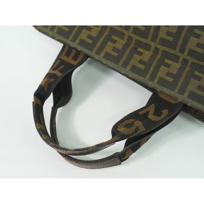 Fendi Zucca Tote Canvas Brown — view 4