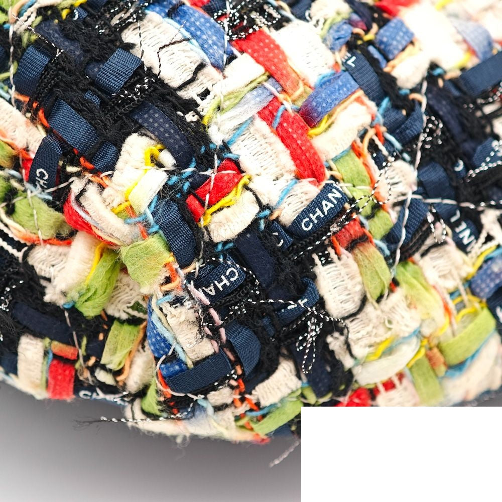 Chanel Quilted Tweed Lambskin Blue Multicolor 2-Way Waist Bag — view 7