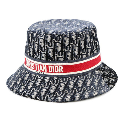 Dior Hat Oblique Trotter Velour 58 Navy Red