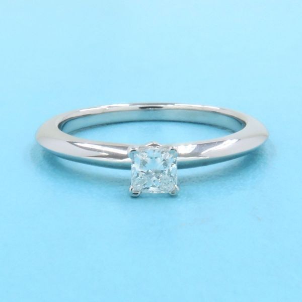 Tiffany & Co Solitaire Ring D0.21 CT Square Cut 9
