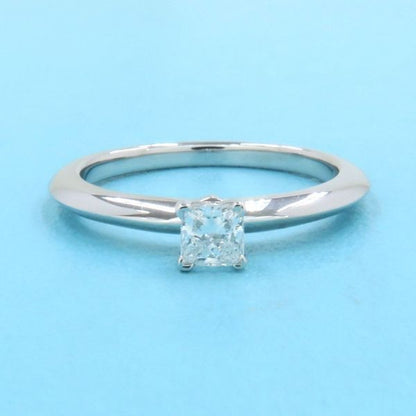 Tiffany & Co Solitaire Ring D0.21 CT Square Cut 9