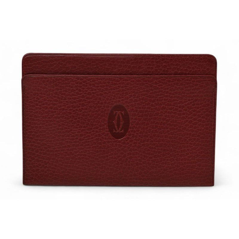 Cartier Card Case Vintage Mini Pouch Must de Cartier Bordeaux