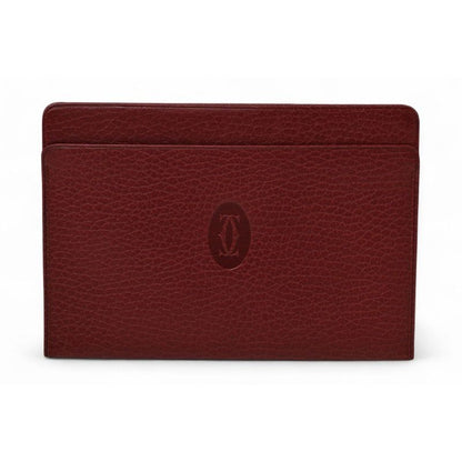 Cartier Card Case Vintage Mini Pouch Must de Cartier Bordeaux