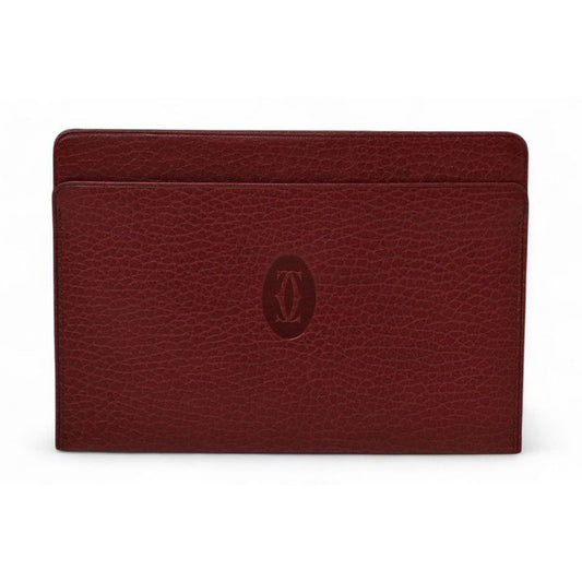 Cartier Card Case Vintage Mini Pouch Must de Cartier Bordeaux