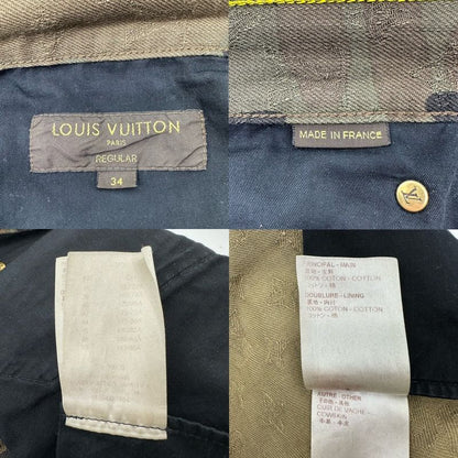 Supreme X Louis Vuitton 17aw Jacquard Denim 5-Pocket Jean Camo Pants Khaki