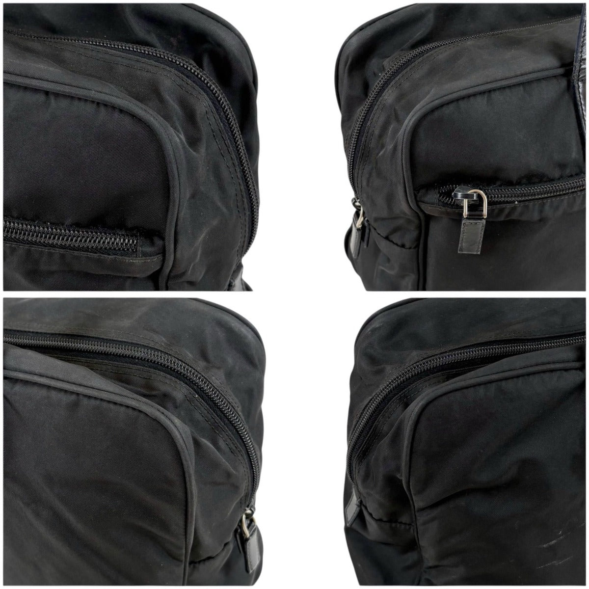 Prada Triangle Logo Tote Business Black Tessuto — view 4