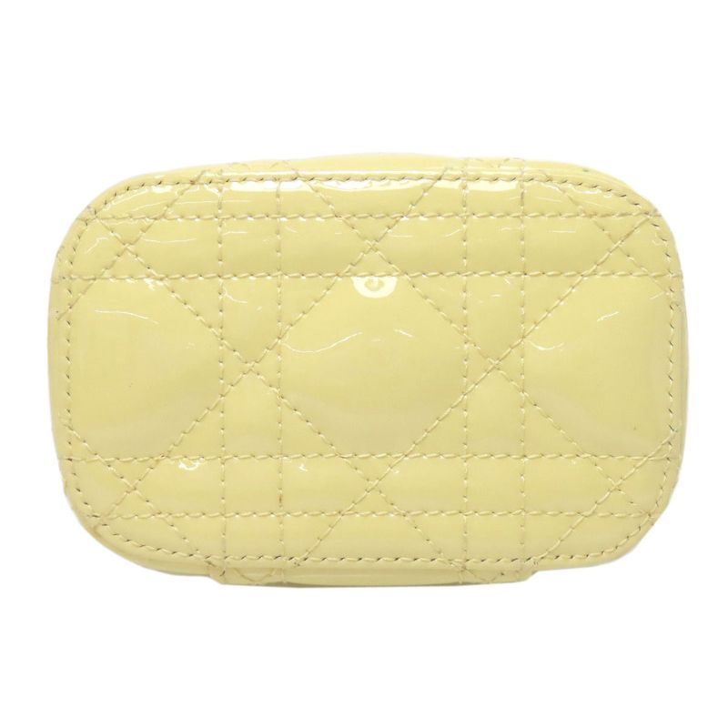 Christian DIOR Micro Vanity Mini Bag 2WAY Handbag Enamel Women