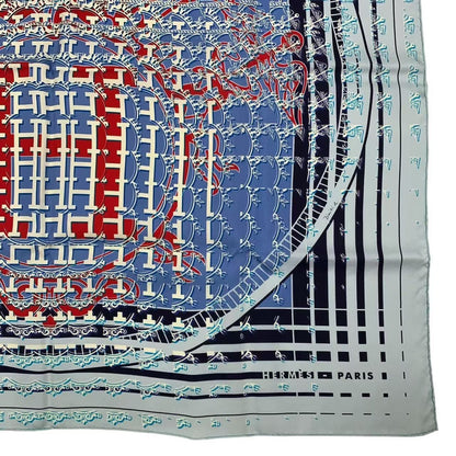 Hermes Carre 90 Scarf Silk 24 Faubourg Seconde Ginza Store — view 6