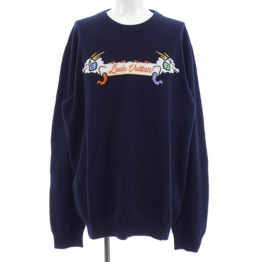 Louis Vuitton Intarsia Jacquard Graphic Cashmere Neck Knit Sweater
