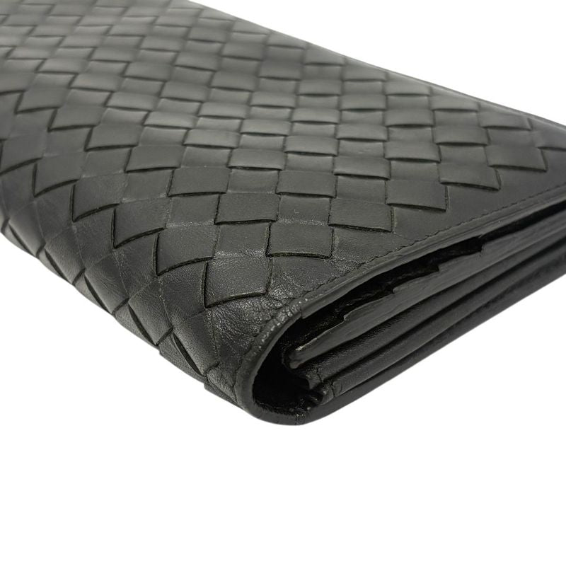 3199 Bottega Veneta Long Wallet 156819 Black Preowned Men's Folded Wallet
