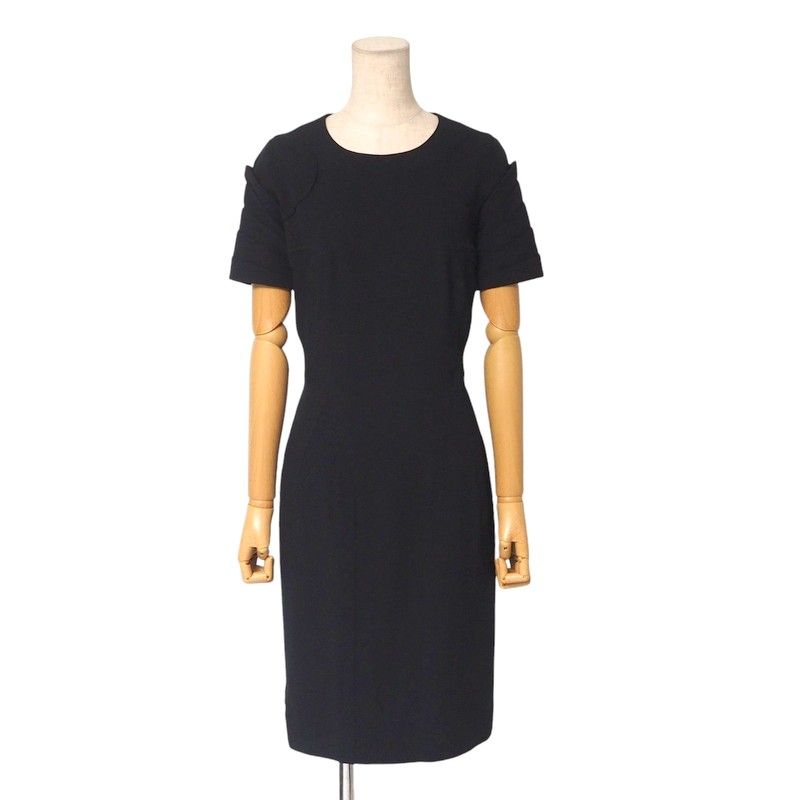 Christian DIOR Dress Size F34 Short Sleeves Dress Black Made In France