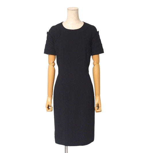 Christian DIOR Dress Size F34 Short Sleeves Dress Black Made In France