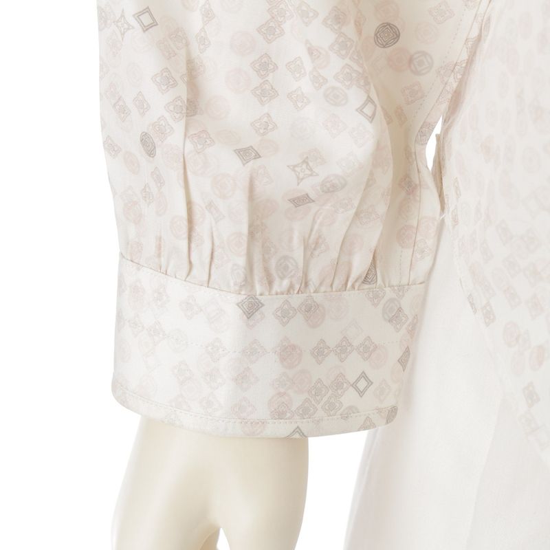 Louis Vuitton Monogram L/S Shirt Blouse Top White XS