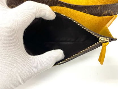 Louis Vuitton Monogram Portefeuille Emilie Zipper Long Wallet M60698 Brown ×