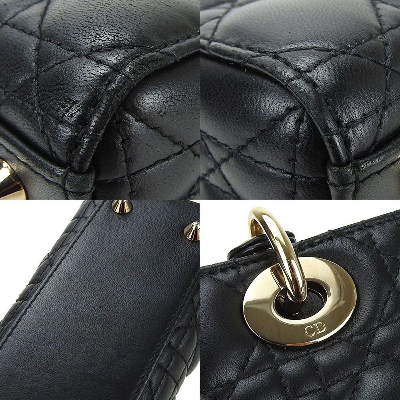 Christian Dior 2WAY Handbag Shoulder Lady Dior Canage My ABC MY ABC Small