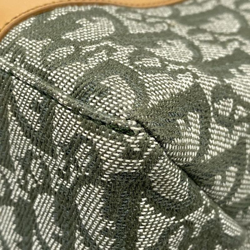 Dior/christian Dior Handbag Trotter Khaki×beige Leather