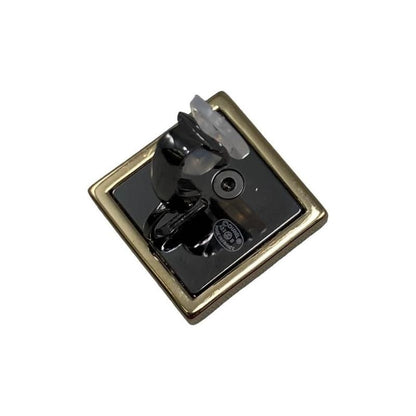 Chanel Earring Square Shape Coco Mark Gold Black Chanel