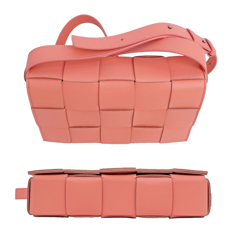 Bottega Veneta Cassette Shoulder Bag Maxi Intrecciato Pink 578004