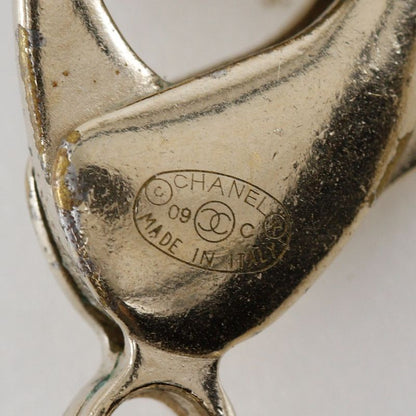 Chanel Coco Crocodile Motif Metal And Rhinestone Silver Ladies 126.3g Necklace