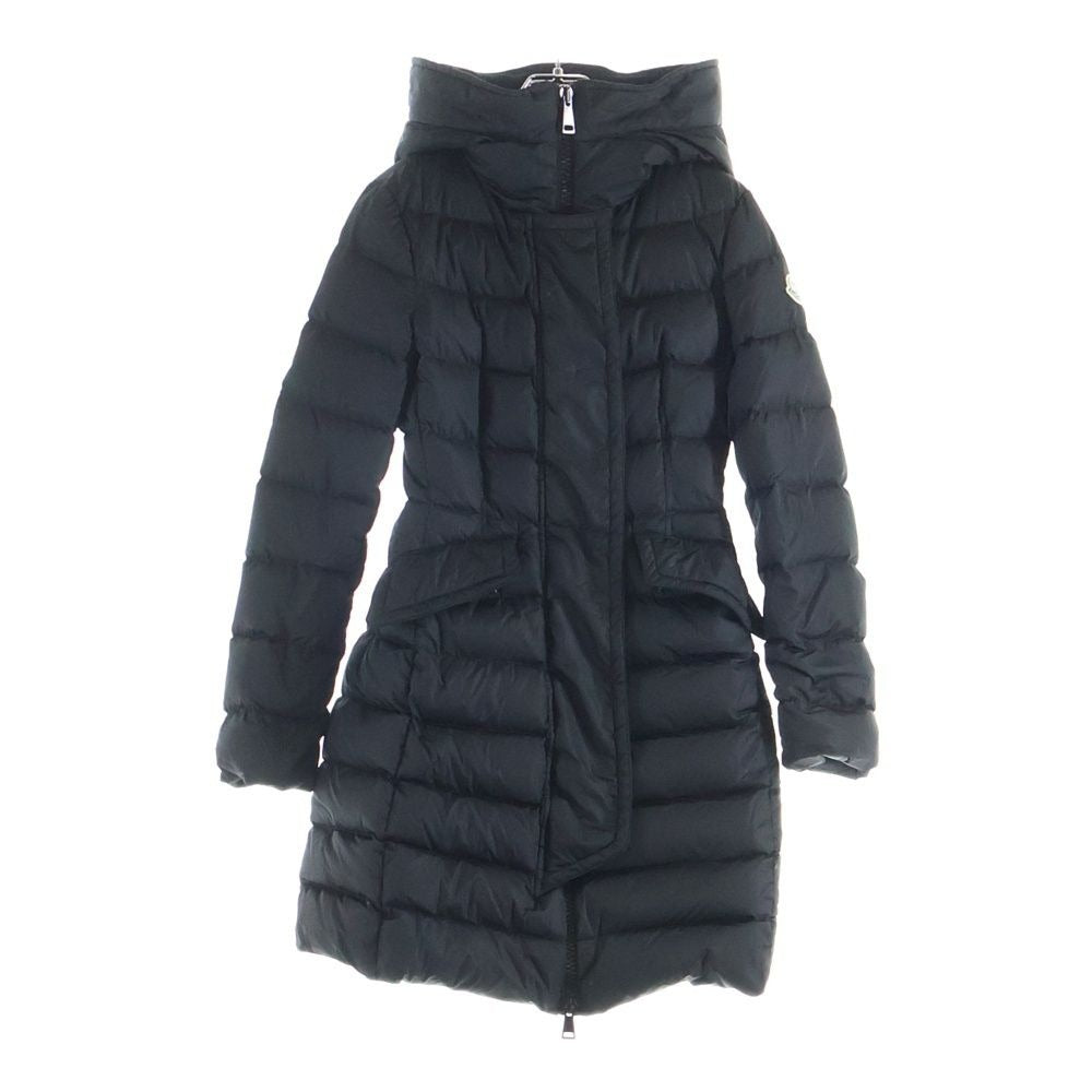 Moncler Grive Arm Logo Patch Hooded Down Coat Black
