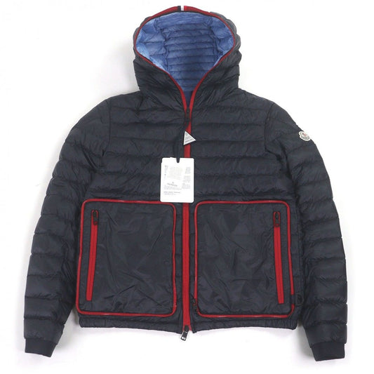 Moncler Ardechois Giubbotto Logo Patch Hooded Packable Light Down Jacket Navy 3