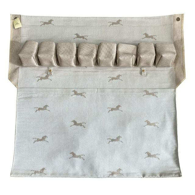 Hermes Toile Chevron Wall Hanging Pocket Horse Pattern